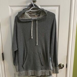 J. Crew Womens Small Dolman Sleeve Cotton Relaxed Hoodie Gray Cotton Fall Casual